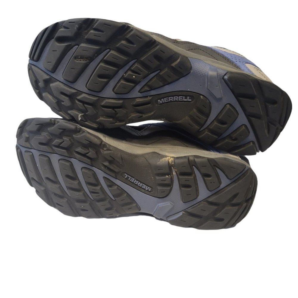 Merrell Womens Kimsey Hiking Shoes Charcoal Gray/ Blue Waterproof Leather 9.5 M - Picture 7 of 7